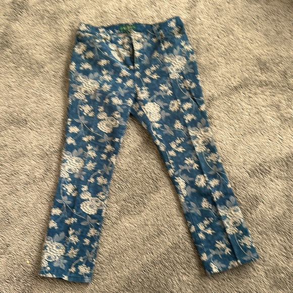 Ralph Lauren Flowered Petite Jeans - Picture 1 of 3